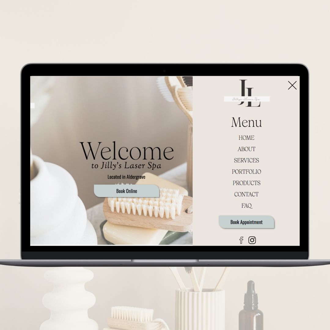 custom website design for a spa