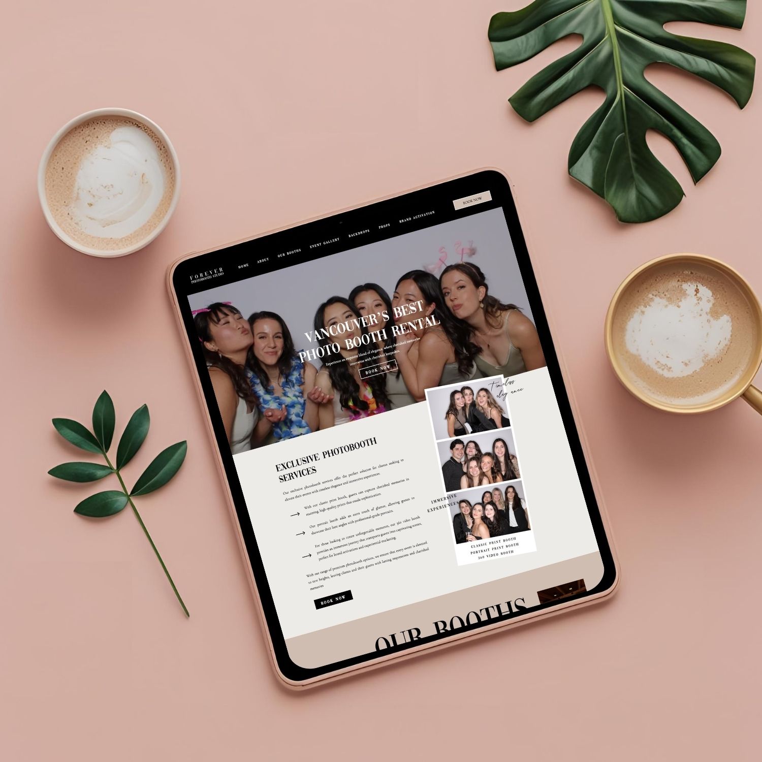 Photobooth Website Template Customized For Photo booth Studio