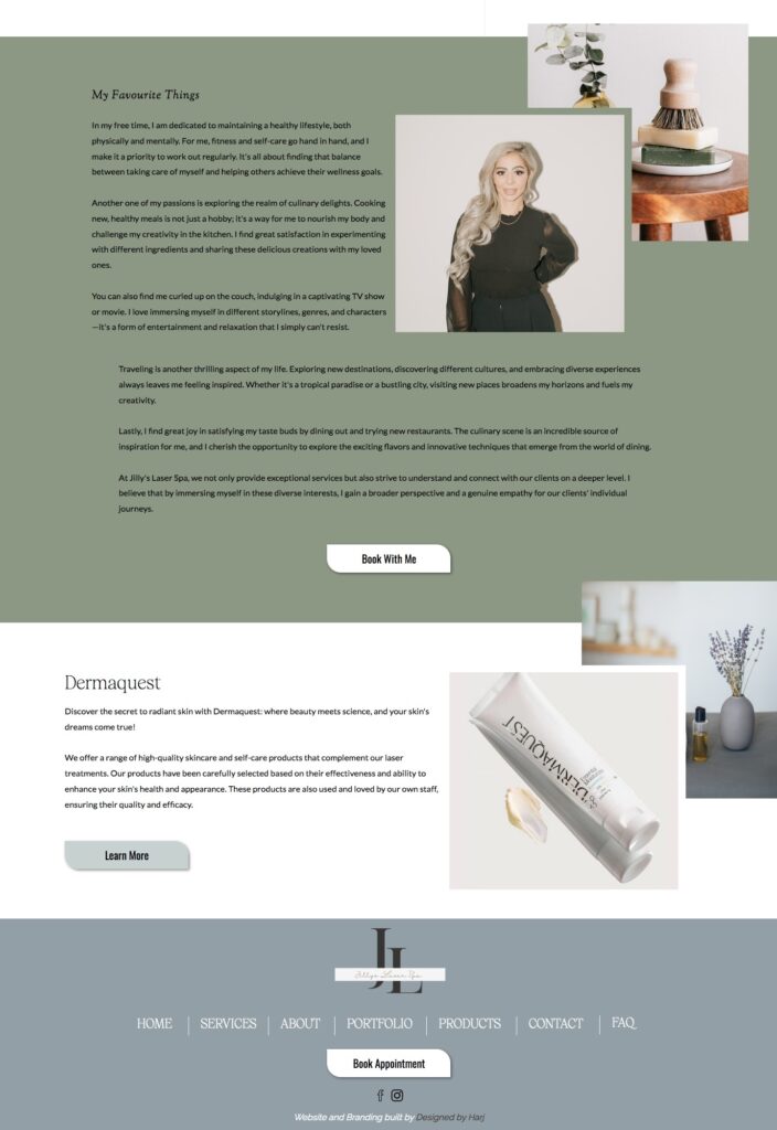 spa templates about page screenshot