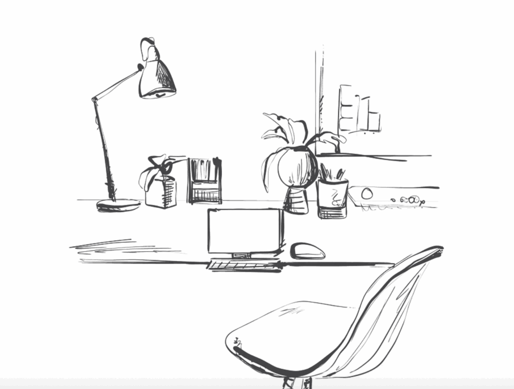 cozy work from home graphic