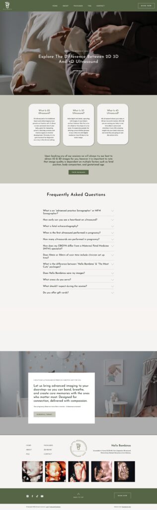 FAQ page website design